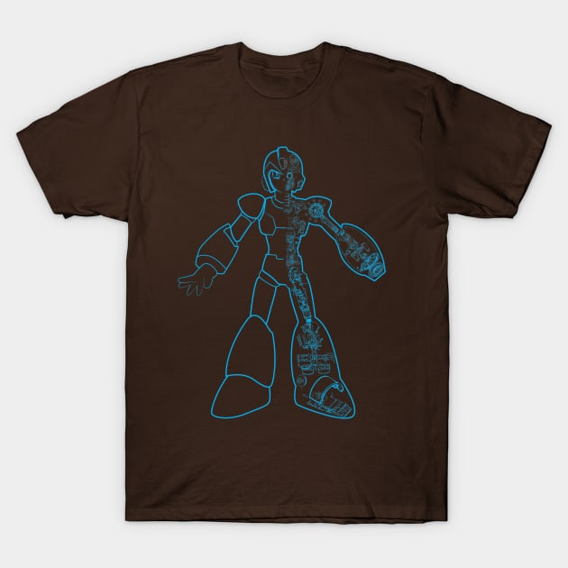 Mega Man X Schematic T-Shirt by TheDailyRobot